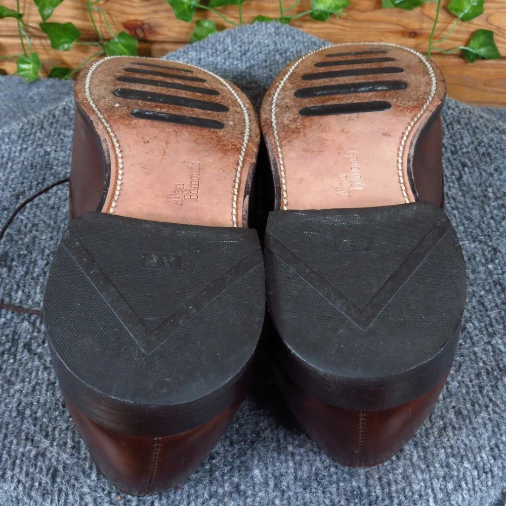 Allen Edmonds Burton Mens Split Toe Derby Shoes 10 D Formal Brown Leather